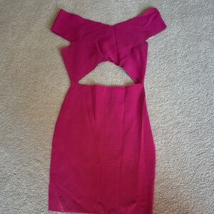 Superdown Fuchsia Dress with cutouts